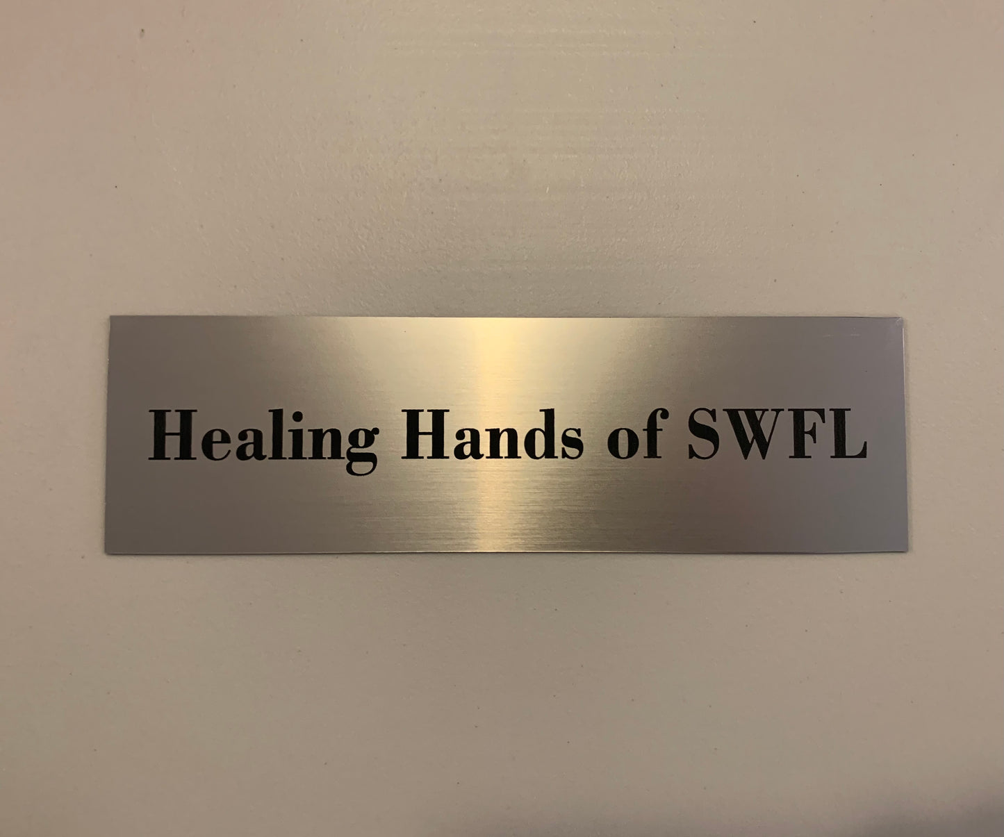 3" x 10" Silver Door Name Plate - Bonita Executive Center