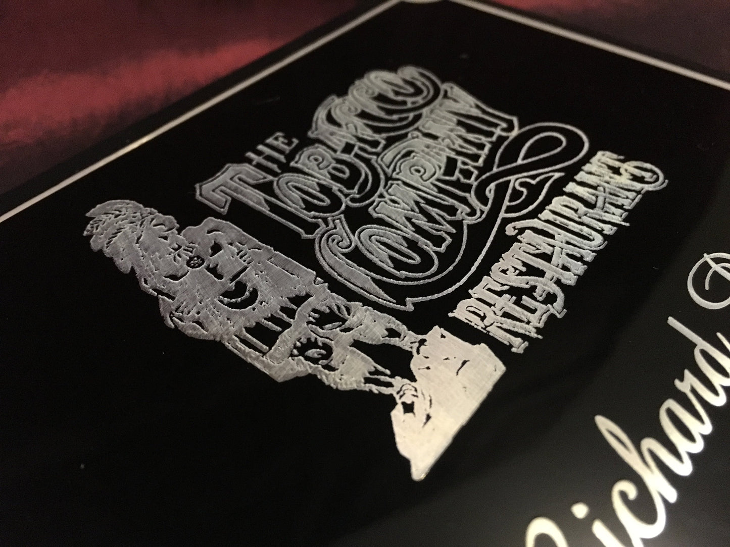 Clinton County Service Plaque - Laser Black Aluminum