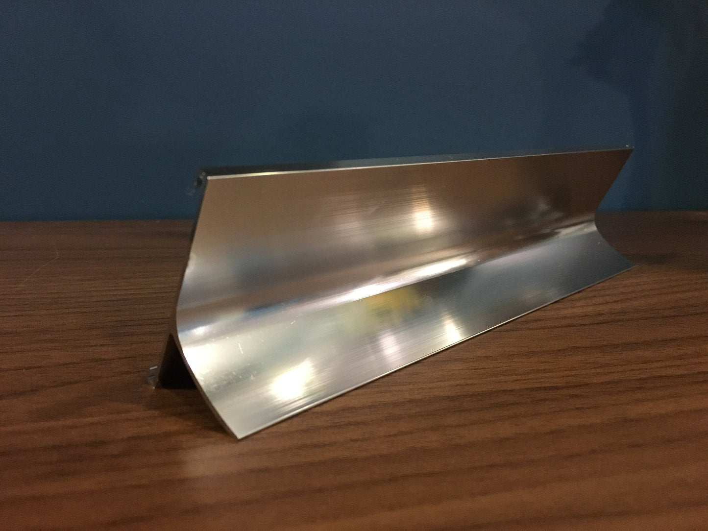 2" x 8" Desk Top Name Plate with Silver Holder - Laser Engraved