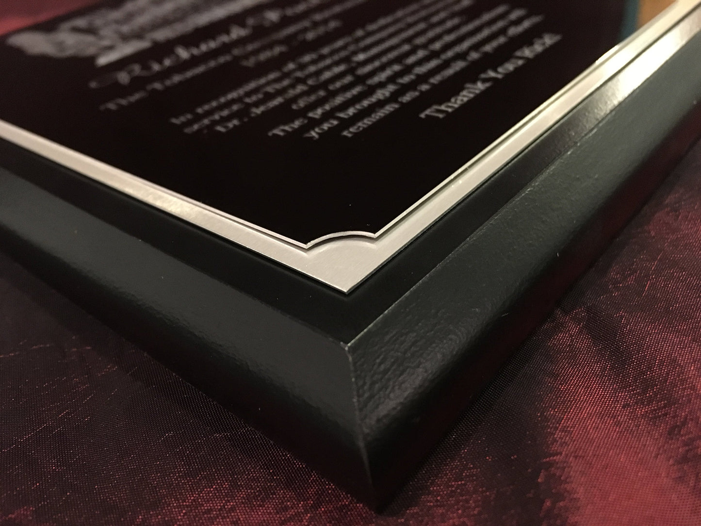 Clinton County Service Plaque - Laser Black Aluminum