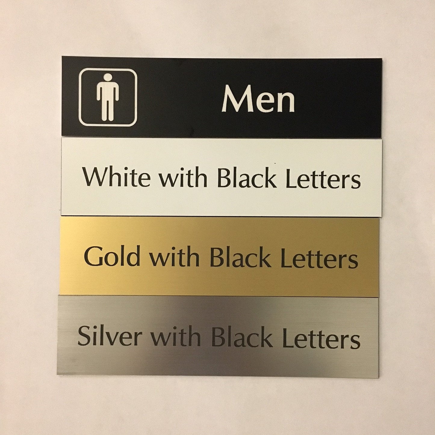 2" x 8" (Women & Men) Laser Engraved Signs Set