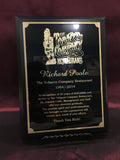 Black Brass Award Plaque with Gold Border