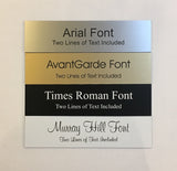 Set of 10 - 2" x 8" Laser Engraved Name Plates with Silver Aluminum Holders