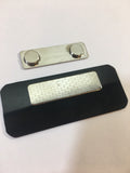 Set of Six (6) 1.25" x 3.0" Name Badge Laser Engraved Rounded Corners - Magnet Back - Custom Made - Business Professional Office Sales Clerk