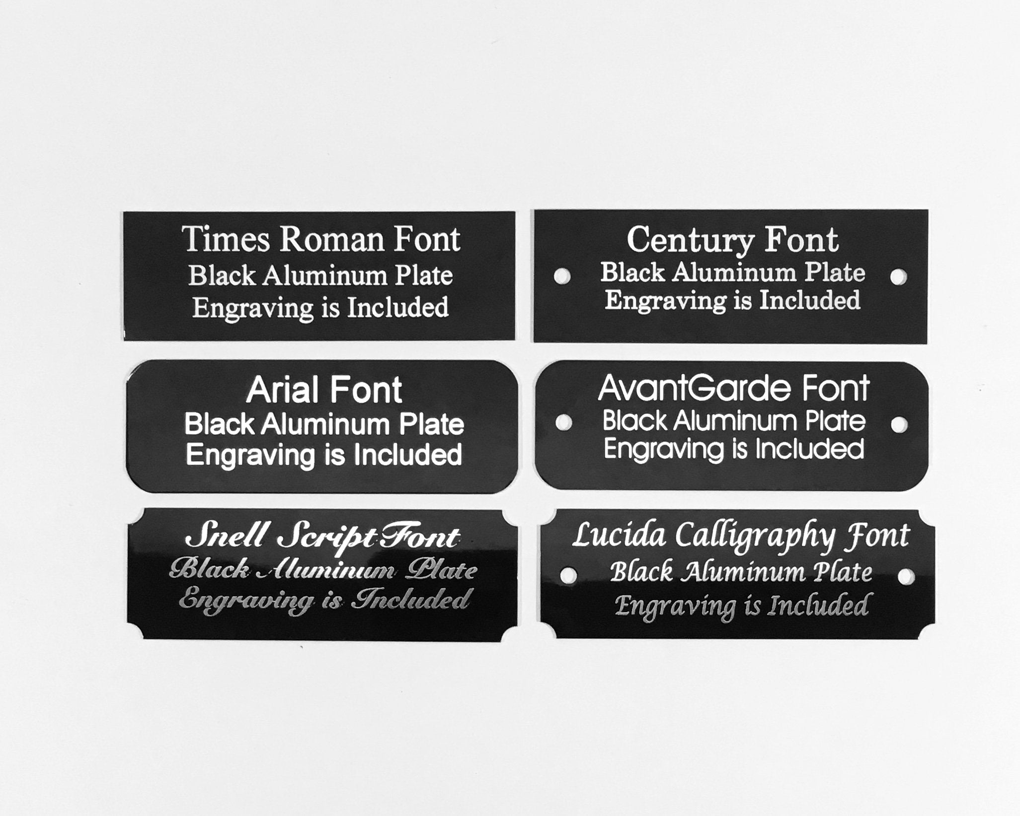 Laser Engravable Plates Black On Solid Aluminum