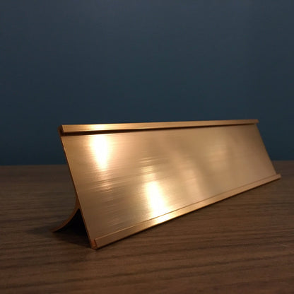 2"x 8" Desktop Aluminum Name Plate Holder